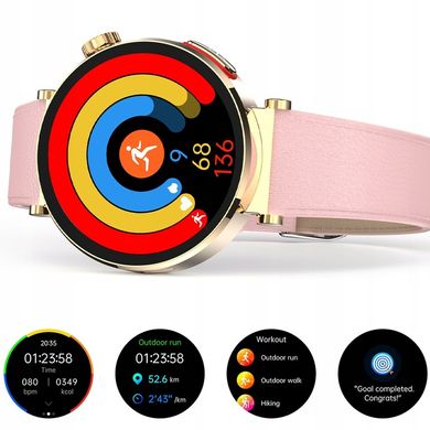 JG Smart Women's Smartwatch Blood Sugar Measurement ECG Calls Menu PL JS490 gold