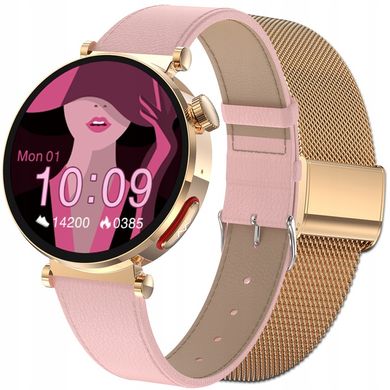 JG Smart Women's Smartwatch Blood Sugar Measurement ECG Calls Menu PL JS490 gold