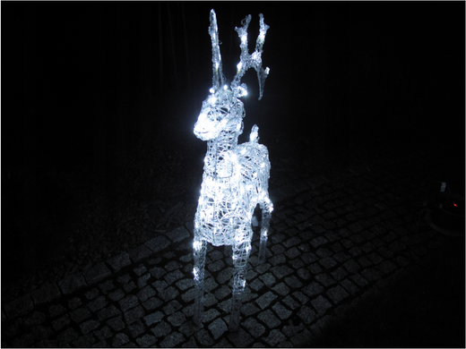 Новогодняя акриловая статуя олень Большой RENIFER, Светящиеся новогодние олени 100 LED
