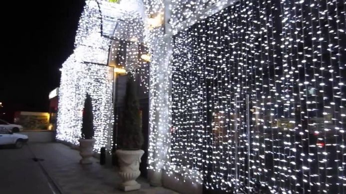 Гирлянда штора 3x6 м 600 LED холодный белый