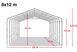 Гаражный павильон 8х12м - высота боковых стенок 3м с воротами 4х3,6м, ПВХ 850, серый - 8