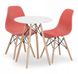 Набор стол + 2 стула в современном скандинавском стиле DSW светлый бук
