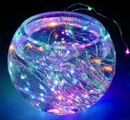 Новорічна гірлянда 50 LED, Біле тепле світло + пульт.