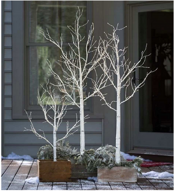 Новогоднее декоративное дерево-гирлянда "Береза" 180 см 96 Led IP 44