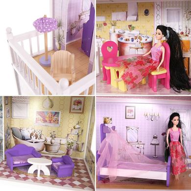 Мега великий ігровий ляльковий будиночок для барбі Ecotoys 4108 Beverly 124см!