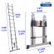 Лестница DayPlus 3,8 м сталь до 150 кг, Серебристый, 380, 42