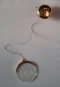 Акриловое рождественское украшение Led gold 2