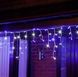 Новогодняя гирлянда бахрома 5,5 м 100 LED (Синий цвет с холодной белой вспышкой) - 6