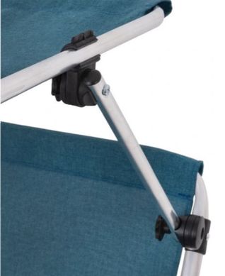 Шезлонг-лежак для відпочинку з колесами та дашком ALUM