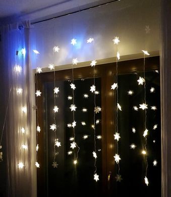 Новогодняя гирлянда "Звездочка" 49 LED, Размер 1,5x1,5 м