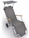 Шезлонг-лежак для відпочинку з колесами та дашком ALUM - 3