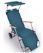Шезлонг-лежак для відпочинку з колесами та дашком ALUM - 1
