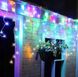 Новогодняя гирлянда бахрома 5,5 м 100 LED (Многоцветная с холодной белой вспышкой) - 2