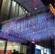 Новорічна гірлянда бахрома 5,5 м 100 LED (Багатокольорова з холодним білим спалахом) - 4