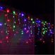 Новогодняя гирлянда бахрома 5,5 м 100 LED (Многоцветная с холодной белой вспышкой) - 3