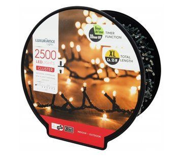 Новорічна гірлянда теплий білий 2500 LED Ultra 55 м