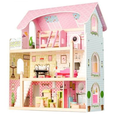 Великий ігровий ляльковий будиночок Ecotoys 4110 Fairy + 4 ляльки