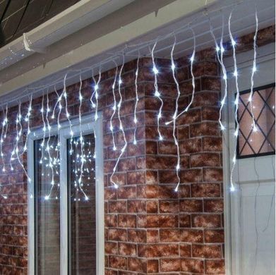 Новорічна гірлянда бахрома 9,5 м 200 LED (Холодний білий з холодним білим спалахом)