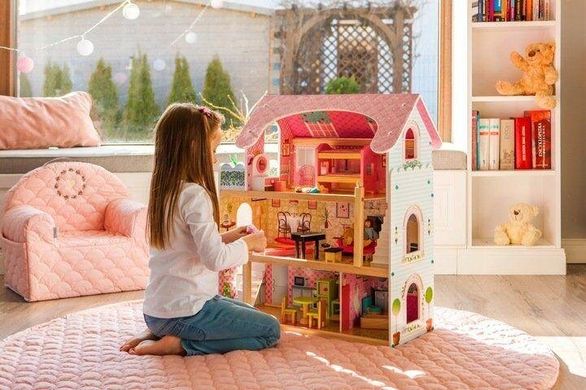 Великий ігровий ляльковий будиночок Ecotoys 4110 Fairy + 4 ляльки