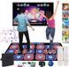 Музыкальный танцевальный коврик для упражнений для двух игроков