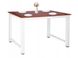 Кухонный стол бордовый сталь + ламинат Springos