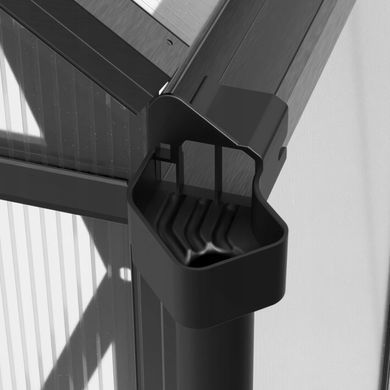 Теплиця з полікарбонату 4x2 Slide-In 361&times;183 см чорна