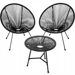 Комплект из 2 стульев со столом Gabriella черный
