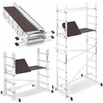 Алюминиевая стремянка шарнирная передвижная HIGHER DR 2x5 4.0м 150кг