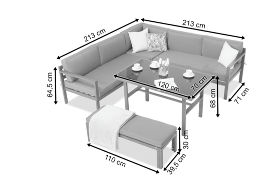 Білі садові меблі Porto Garden Point