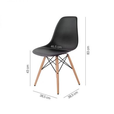 Комплект стільців для кухні та вітальні ModernHome 4 шт PC-005 BLACK