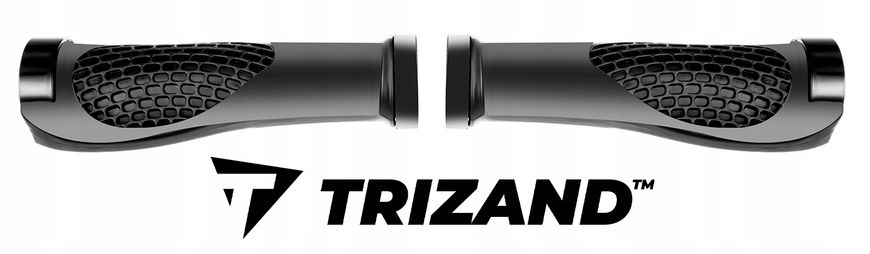 Велосипедні ручки Trizand 2 протиковзкі профільні, Черный