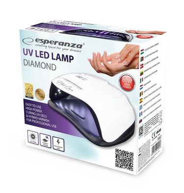 Esperanza Diamond LED+УФ лампа 80 Вт білий