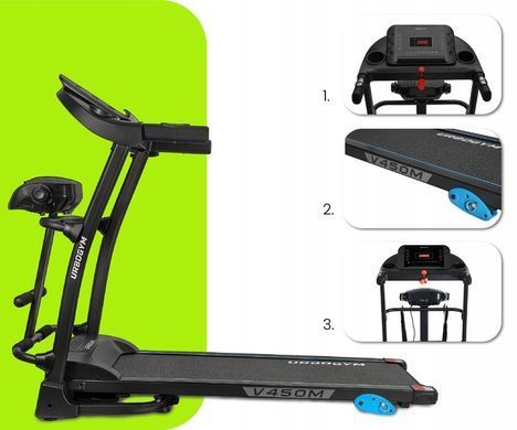 Електрична бігова доріжка Urbogym V450M з масажером, регулюванням нахилу та амортизацією