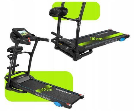Електрична бігова доріжка Urbogym V450M з масажером, регулюванням нахилу та амортизацією