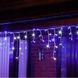 Новорічна гірлянда бахрома 14 м 300 LED (Синій з холодним білим спалахом) - 3