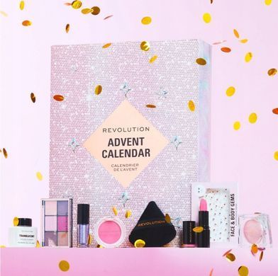 Рождественский адвент-календарь с косметикой Makeup Revolution 24 дня