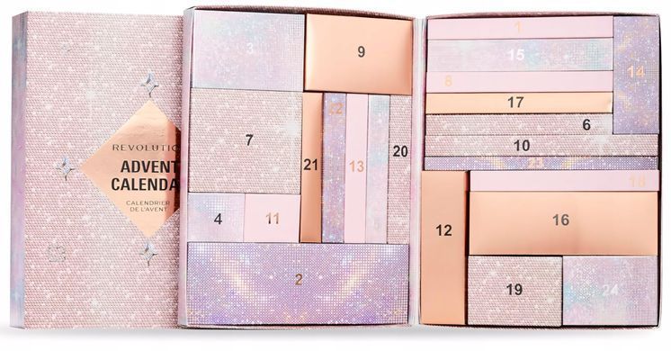 Рождественский адвент-календарь с косметикой Makeup Revolution 24 дня