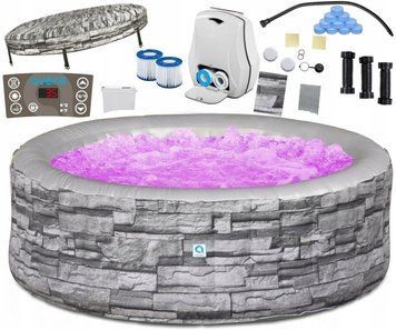 Надувное SPA на 6 человек с гидромассажем, подогревом до 42&deg;C, LED-подсветкой и термокрышкой