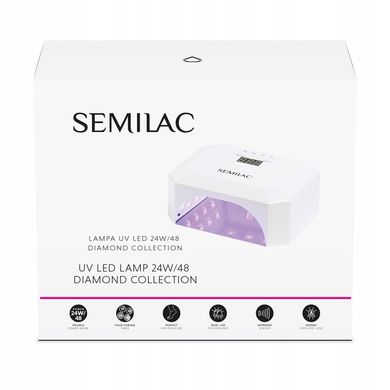 LED+UV лампа Semilac Diamond Collection 24 Вт білий