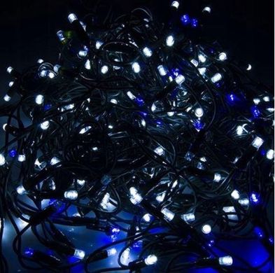 Новогодняя гирлянда бахрома 8 м 200 LED (Холодный белый с синей вспышкой)