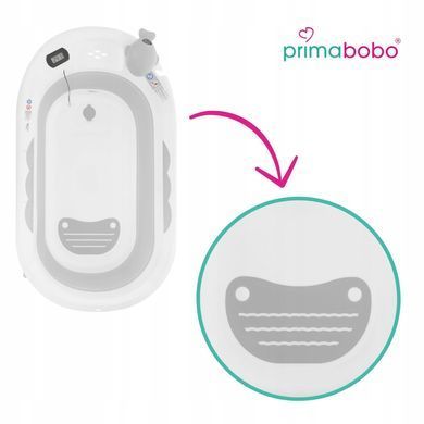 Складная ванночка Primabobo Milo: комфорт и безопасность каждого купания с электронным термометром и мягкой подушкой