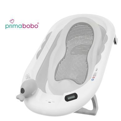 Складная ванночка Primabobo Milo: комфорт и безопасность каждого купания с электронным термометром и мягкой подушкой