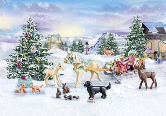 Адвент-календарь Playmobil Horses of Waterfall Horse World: Christmas Sleigh Ride 71345