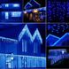 Новогодняя гирлянда бахрома 23,5 м 500 LED (Синий с холодной белой вспышкой) - 7