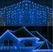 Новогодняя гирлянда бахрома 23,5 м 500 LED (Синий с холодной белой вспышкой) - 3