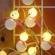 Новорічна гірлянда "Сніговики" 10 LED, Довжина 2M, Білий теплий