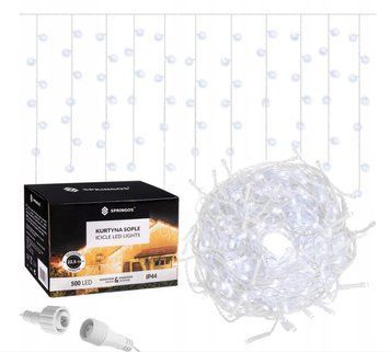 Гірлянда бахрома 500 LED 23 м Білий холодний