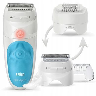 Эпилятор Braun Silk-epil 5 SensoSmart + женская бритва + триммер для бикини 4-в-1