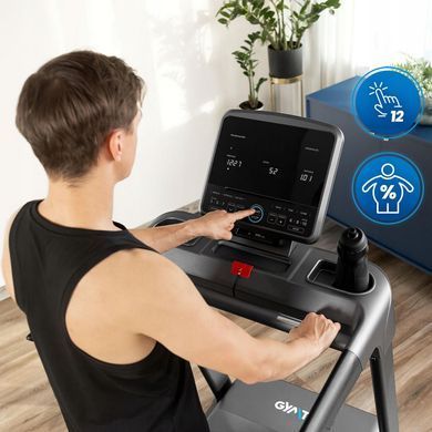 Беговая электрическая дорожка Gymtek XT850 &ndash; 20 км/ч, наклон 15%, амортизация 3S