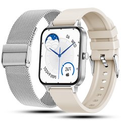 Умные часы JG Smart MX-8 Женские часы Польский вызов меню HD серебристый